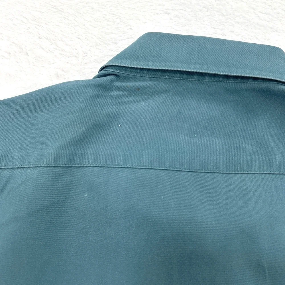 VTG Banana Republic Safari Mill Valley Mens Large Button Down Shirt Teal Green